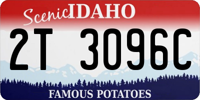 ID license plate 2T3096C