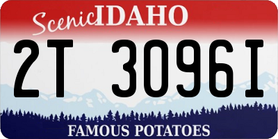 ID license plate 2T3096I