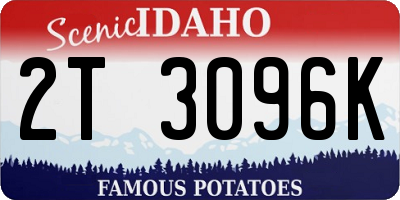 ID license plate 2T3096K