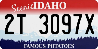 ID license plate 2T3097X