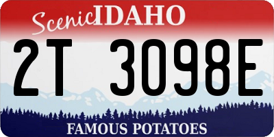 ID license plate 2T3098E