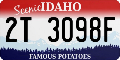 ID license plate 2T3098F