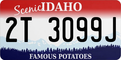 ID license plate 2T3099J