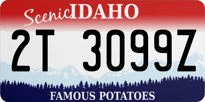 ID license plate 2T3099Z