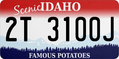 ID license plate 2T3100J