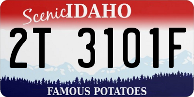 ID license plate 2T3101F