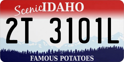 ID license plate 2T3101L