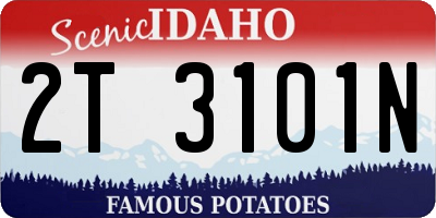 ID license plate 2T3101N