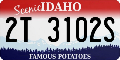 ID license plate 2T3102S