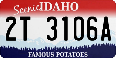 ID license plate 2T3106A