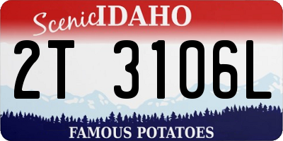 ID license plate 2T3106L