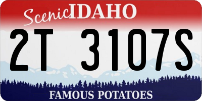 ID license plate 2T3107S