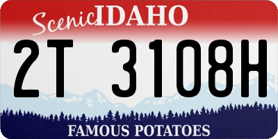 ID license plate 2T3108H