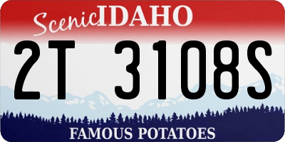ID license plate 2T3108S