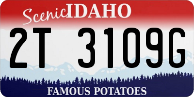 ID license plate 2T3109G