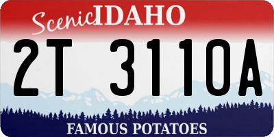ID license plate 2T3110A