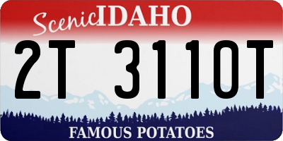 ID license plate 2T3110T