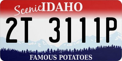 ID license plate 2T3111P