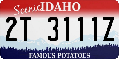 ID license plate 2T3111Z