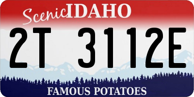 ID license plate 2T3112E
