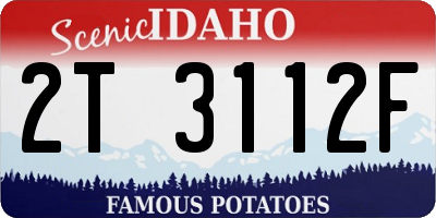 ID license plate 2T3112F
