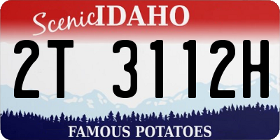 ID license plate 2T3112H