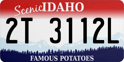 ID license plate 2T3112L