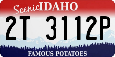 ID license plate 2T3112P