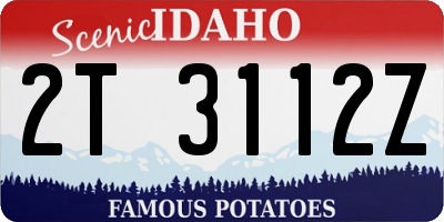 ID license plate 2T3112Z