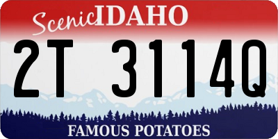 ID license plate 2T3114Q