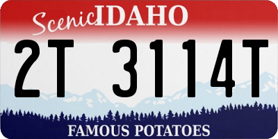 ID license plate 2T3114T