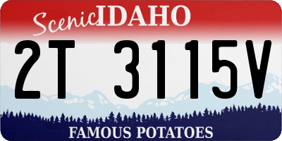 ID license plate 2T3115V
