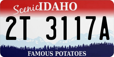 ID license plate 2T3117A