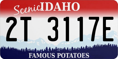 ID license plate 2T3117E