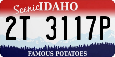 ID license plate 2T3117P