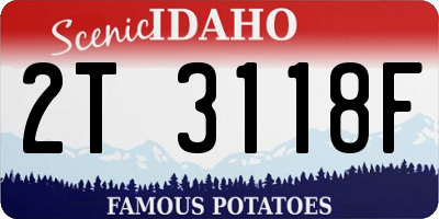 ID license plate 2T3118F