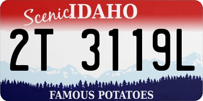 ID license plate 2T3119L