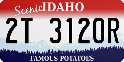ID license plate 2T3120R