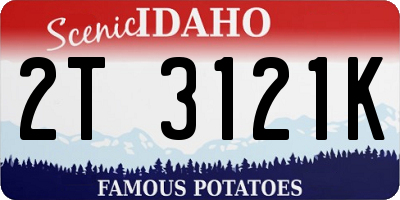 ID license plate 2T3121K