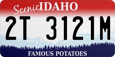 ID license plate 2T3121M