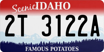 ID license plate 2T3122A