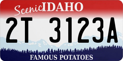 ID license plate 2T3123A