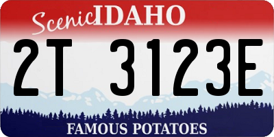 ID license plate 2T3123E