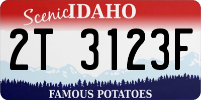 ID license plate 2T3123F
