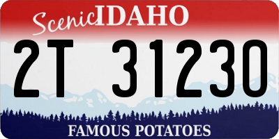 ID license plate 2T3123O