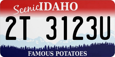 ID license plate 2T3123U