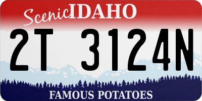 ID license plate 2T3124N