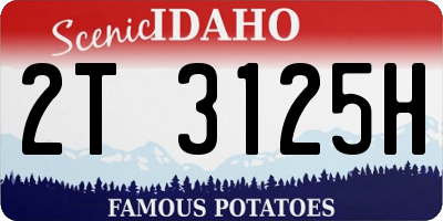 ID license plate 2T3125H