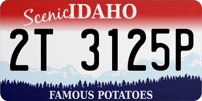 ID license plate 2T3125P