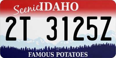 ID license plate 2T3125Z